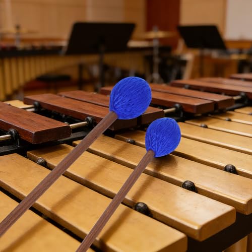 Drum Mallets Kit – 4 Pairs (T1 General Mallets, Rubber, Marimba, 5A Drumsticks), Percussion Instrument Beginner Accessories for Steel Drum, Bass Drum, Glockenspiel, Xylophone Mallet - size: 4 pairs