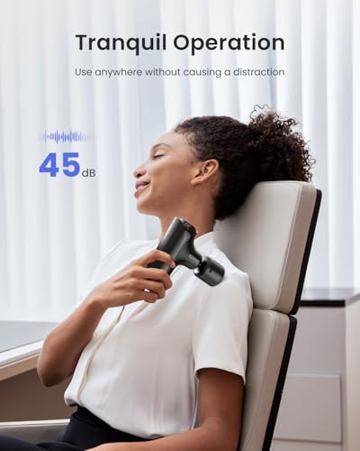 RENPHO Mini Thermacool Massage Gun with Heat and Cold, Pocket-Sized, Small - color: Shadow Black