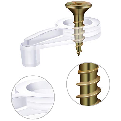 Blulu 50 Pack Glass Retainer Clips with Screws - color: Transparent With Gold Screw