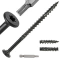 #9 x 2-1/2" Deck Screws, 500 Pcs Star Drive Wood Screws - color: Black, size: 2-1/2 Inch