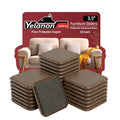 Yelanon Furniture Sliders 20 Pcs 3.5" Square Brown for Carpet - size: 20pcs 3.5” Square Brown