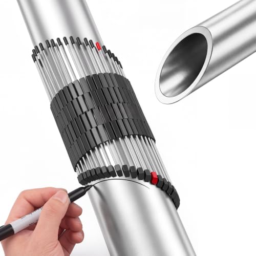 Yookeer Multi Surface Pipe Profiling Tool Cutting Template, 0-6" Pipe - size: 0-6" Pipe