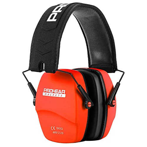 PROHEAR 016 NRR 26dB Shooting Ear Protection, Slim Passive Earmuffs - color: Orange