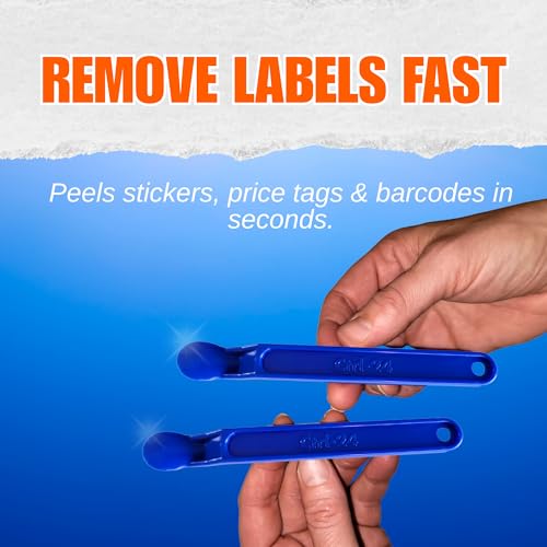 Sticker & Label Remover Tool - Plastic Peelers for Plastic, Glass & Wood – Adhesive, Decal, Price Tag, Glue & Paint Removal – Ergonomic Non-Slip Scraper for Crafts, DIY & Home Use (10)