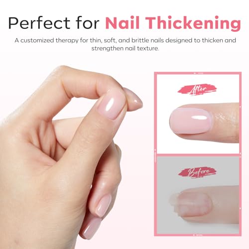 modelones Milky Pink Builder Nail Gel Rubber Base Coat Soap Nails - color: Rubber Base Coat Milky Pink