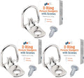D Ring Picture Hangers with Screws - 300 Pack - Bulk D Rings - Pro Quality Hangers, Picture Hanging Hardware, Dring, Small D Ring Picture Hangers - Picture Hang Solutions. - size: 300 Pack