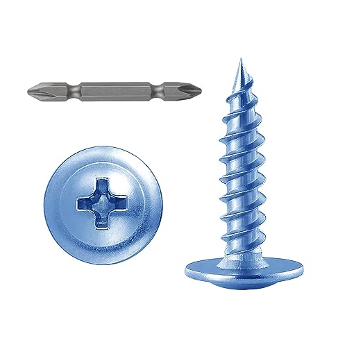 Wensilon（600 pcs）#4×5/8" Phillips Truss Head Wood Screws Galvanizing Quick Metal Self Tapping. - color: Silver, size: #4×5/8"