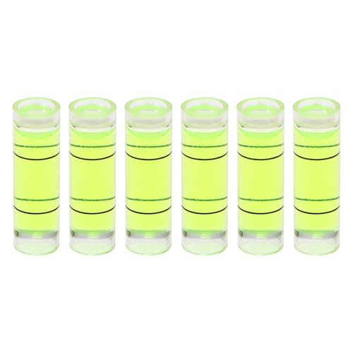 HARFINGTON 6pcs Small Cylindrical Bubble Level Vials 9.5x31mm PMMA Mini Horizontal Bubble Spirit Level Measuring Layout Tools for RV TV Picture Frame Hanging Tool Leveler - size: 9.5x31mm