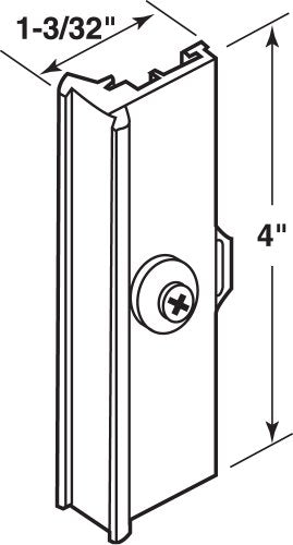 Prime-Line F 2643 Aluminum Window Pull and Latch, 4-in. Height, Fits Hilite Windows (Single Pack) - color: Matte Black