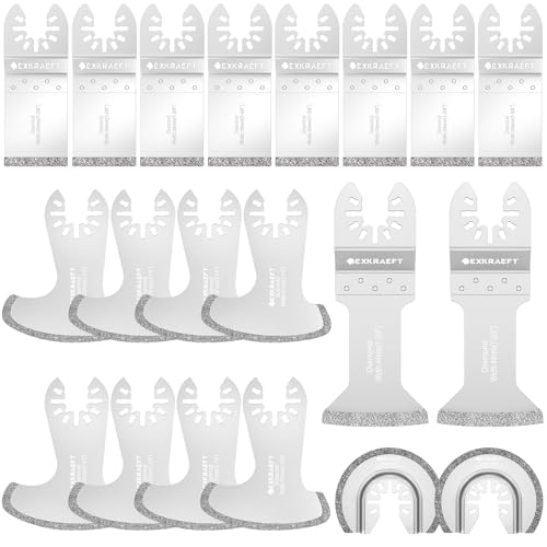 EXKRAEFT 20 PCS Grout Removal Tool Blades for Grout Removal Tile - size: 20PCS