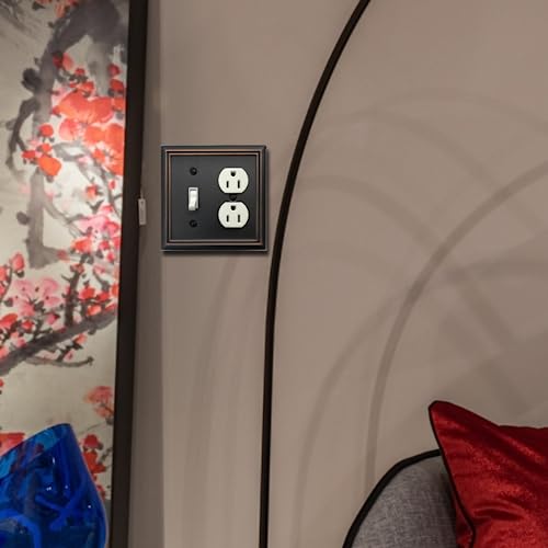 OKAWYC Toggle/Duplex Light Switch Cover Adler Metal Wall Plate, 2-Pack Aged Bronze 2 Gang, Light Switch Cover Outlet Cover Decorative Wallplate, Durable - style: Toggle/Duplex 2PK