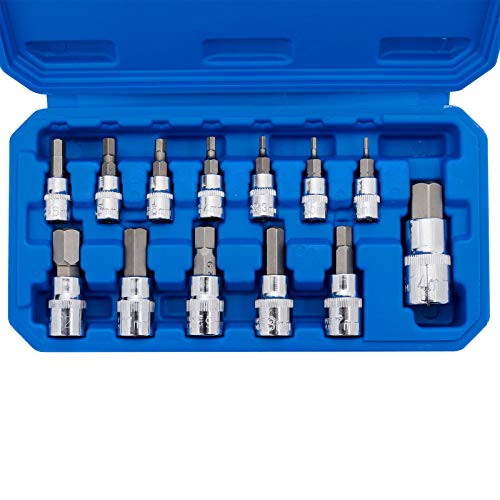 Hex Bit Socket Set, 13-Piece Metric 2mm - 14mm