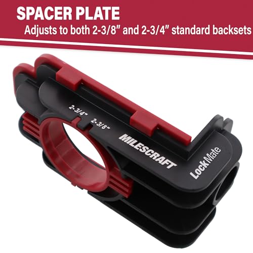 Milescraft 1337 Lock Mate - Door Lock Installation Kit with Jig for Wood/Metal Doors, 1-3/8" to 1-3/4" Thickness. Bi-Metal Cobalt Hole Saws Included