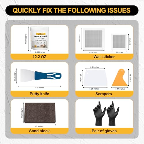 Drywall Repair Kit 2 Pack 12.2 Oz Wall Patch Repair Kit Wall Mending Agent