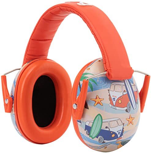 Snug Kids Earmuffs – Noise Reduction for Toddlers & Children – Adjustable, Lightweight, Foldable, Soft & Comfortable - color: Beach