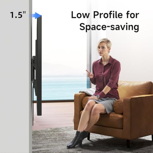 Suptek Tilt TV Wall Mount Bracket for Most 42-90 inch TV, Universal Mount with Max 800x400mm VESA and 154lbs Loading Capacity, Fits Studs 16” 18“ 24" Apart, Low Profile with Bubble Level (MT5084) - size: 42"-90" TV - for wood studs up to 24"