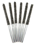 Drill-Powered 6pcs Pipe Cleaning Brush Set Stainless Steel Bristles - size: 2/5"(10mm)