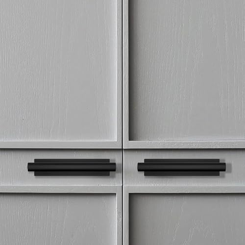 kwa heri 15Pack Self-Stick Push Pull Helper Black Hidden Cabinet Handles ABS Plastic Door Window Wardrobe Instant Cabinet Drawer Furniture Handles