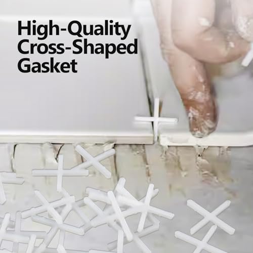 100 Pcs 6 mm (1/4 Inch) Plastic Tile Spacers for Stone and Ceramic Tile - color: 6mm 1/4 Inch White