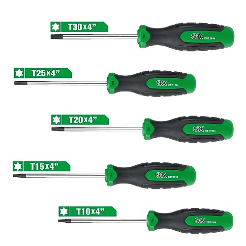SK 5-Piece Star Screwdriver Set, Magnetic Screwdriver Set, S2 Steel - style: Star