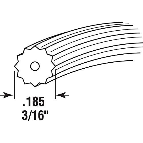 Prime-Line P 7940 Bulk Screen Spline, Black, 0.185-In. Diameter - size: 0.185 in.