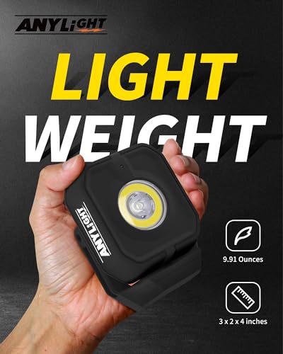 Led Work Light with 4 Modes, 1200LM Portable COB Magnetic Light - color: Black