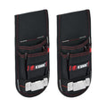 KUNN Small Tool Pouch with Belt Clip Utility 4-Pocket Pouch Holster Lightweight Small Tool Belt Pouches for Carpenters, Technicians