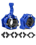 MAXRICH Ultra-Thin 1-Inch Barbell Clamps, Quick Release Weight Clips for 23–30mm Bars, Secure Barbell Collars for Home Gym - color: Blue