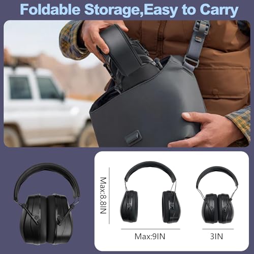 30dB Noise Cancelling Ear Muffs, Shooting Ear Protection, Ear Protection Headphones, Thickened Headband Ear Muffs for Noise Reduction for Shooting, Construction, Mowing