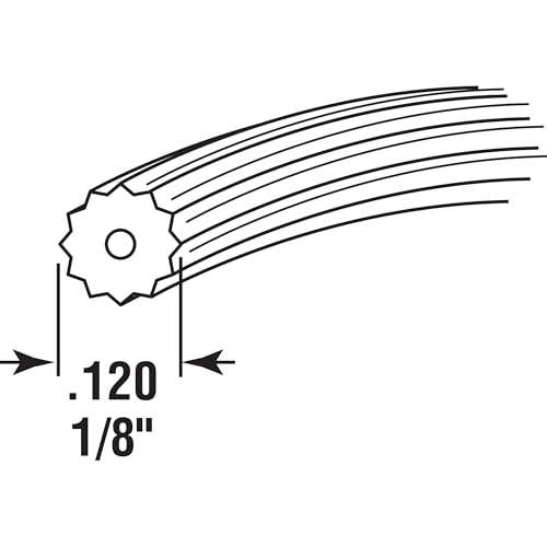 Prime-Line P 7630 1/8 In. x 25 Foot, Gray Spline (1 Roll) - size: 1/8 in.