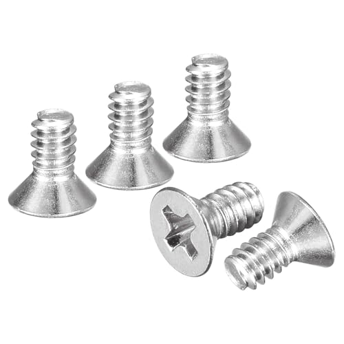 DTGN #4-40x3/16 Phillips Flat Head Machine Screw 304 Silver 50PCS - color: Silver, size: #4-40x3/16"