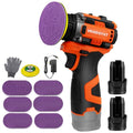 Brushless Small Sander with 36PCS Sandpapers, 2 Variable Speed Cordless Sander (0-500/0-3000 RPM), 2x2600mAh Batteries, Mini Compact Electric Sander for Wood, Metal, Paint Removal, and DIY Projects - size: 2 X 2600mAh Batteries Kit