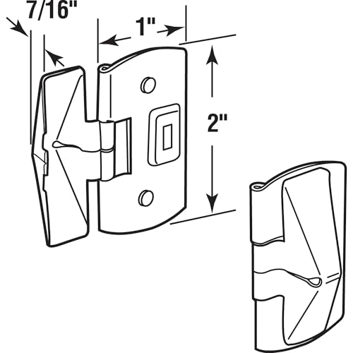 Prime-Line U 9938 Wood Window Vent Latch, Bright Brass, 2 Pack - color: Brass