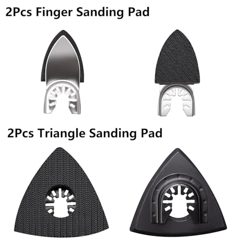 FOWOK 104Pcs Oscillating Tool Sanding Pads Kit for Finishing Detail Sanding - style: 104Pcs