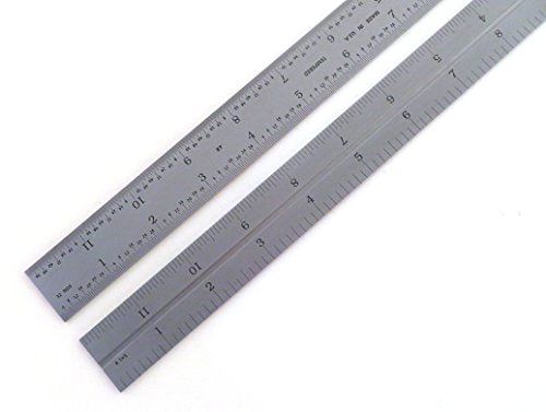 PEC 12" Zero Glare 4R (1/64, 1/32, 1/16, 1/8) Replacement Machinist Combination Square Blade Ruler Rule 7185-012