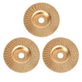 3Pcs Angle Grinder Polishing Pad，Flat Wood Carving Disc Set, 4" (10cm) Dia, 15mm Arbor, Alloy Steel, Leveling & Sanding Grinding Wheel for Angle Grinder. - color: flat