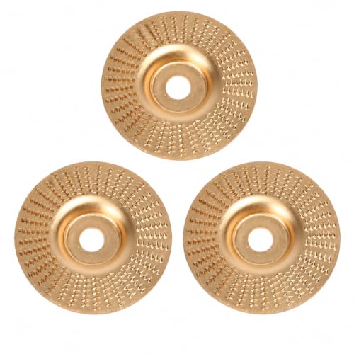 3Pcs Angle Grinder Polishing Pad，Flat Wood Carving Disc Set, 4" (10cm) Dia, 15mm Arbor, Alloy Steel, Leveling & Sanding Grinding Wheel for Angle Grinder. - color: flat