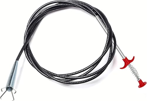 New Upgrade 76 inch Drain Snake Hair Drain Clog Remover Tool - Sink Drain Cleaner for Toilet Sewer Shower Kitchen Bathroom Tub Clogged Drains Opener Cleaning Tool, Flexible Grabber Claw Pick Up Tool - style: 76 in