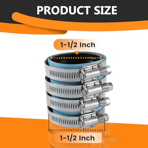5PC HeSun 1-1/2-Inch Heavy Duty No-Hub Coupling - size: 1.5 Inch