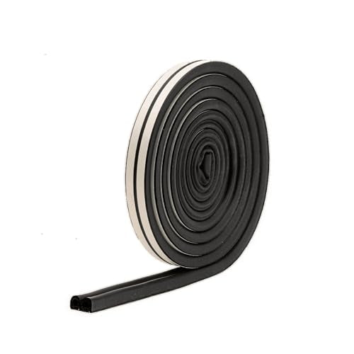 MD Building Rubber Auto & Marine Weatherseal, Black, 17ft | EPDM Rubber Material, Peel-and-Stick Backing, Cut-to-Length Strip, Seals Drafts Moisture Dust Insects - size: 17 Ft.