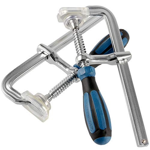 6 Pack 6 Inch Bar Clamps, Heavy Duty F Clamp, Steel Drop Forged Bar Clamps for Woodworking, Metal working, Welding, DIY Carpentry
