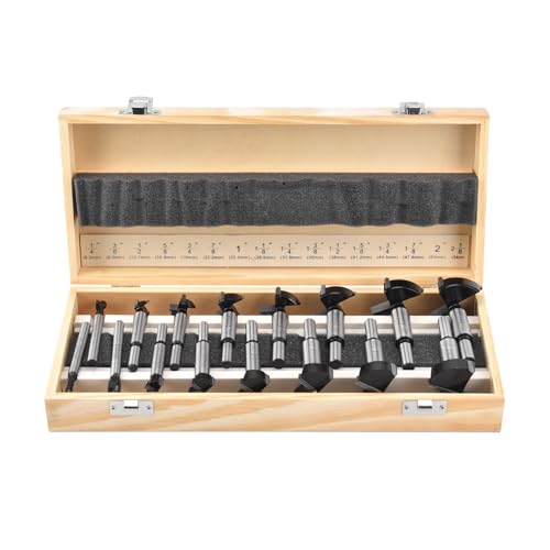 Mollom 16Pcs Carbide Forstner Drill Bit Set (6.3-43mm) - size: 16Pcs | 6.3-54mm