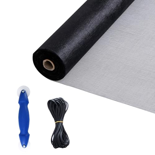 BafloTEX Fiberglass Screen Mesh, 36 x 84 Inch Window and Door Repair Kit - size: 36"x84"