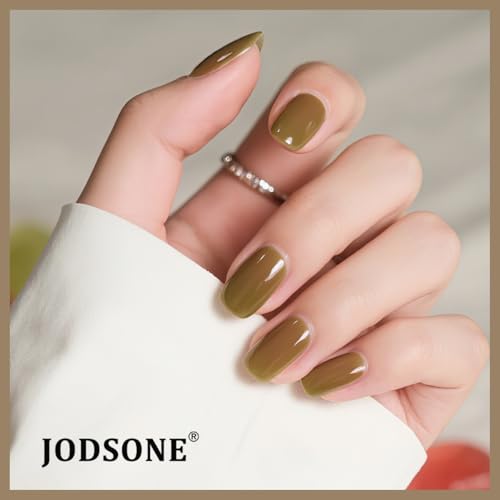 JODSONE Jelly Gel Nail Polish Kit 32 Classic Colors Crystal Transparent High Shine Base & Top Matte Glitter Coat - color: B28