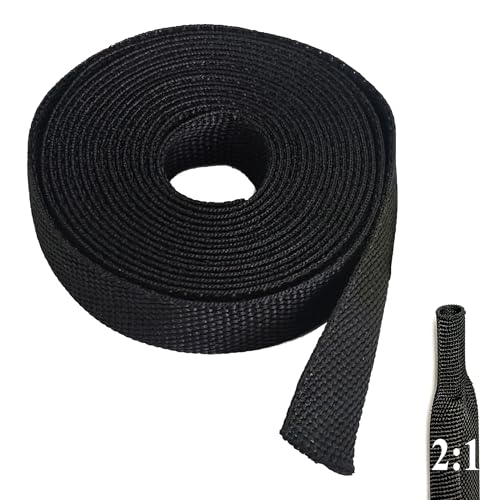 10ft 3/8" Braided Heat Shrink Tubing, Automotive Wire Loom Cable Protector - size: 10ft - 3/8"(10mm)