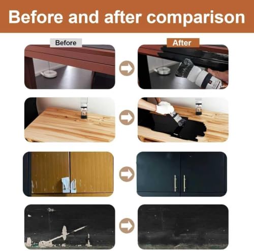 Black Touch-Up Paint for wood, Doors, Cabinets & Furniture 6.35 fl oz - color: Black