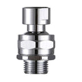 Shower Head Swivel Ball Adapter Brass Adjustable Shower Arm Connector Universal Showering Component Shower Arm Extension, Polished Chrome - color: Polished Chrome