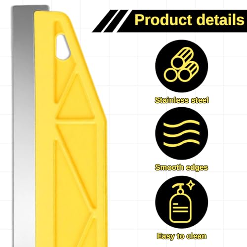 Edge Painting Tool, Paint Edger Tool 12 Inch Painter's Trim Guard Professional Paint Shield Stainless Steel Straight Edge Tools for Precision Painting Trimming (Yellow)