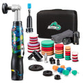BATOCA S6 Mini Cordless Polisher 2 Heads for Car/Motorcycles Detailing Kit - size: Graffiti Style with 2 batteries