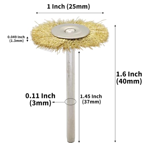 36-Piece Wire Brush Set - Metal Rust Removal, Polishing, Cleaning - Shaft 1/8″ (3mm) - Removes Burrs, Dust, and Oxide Layer - Handles Rough Surfaces - Designed for Industrial and DIY Enthusiasts - style: Set of 36 Wire Brushes with Steel and Brass Mix